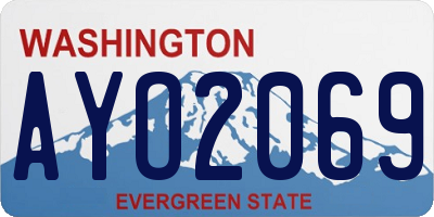 WA license plate AYO2069