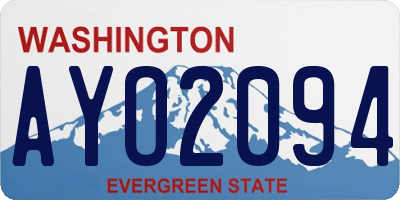 WA license plate AYO2094