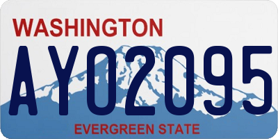 WA license plate AYO2095