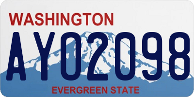 WA license plate AYO2098