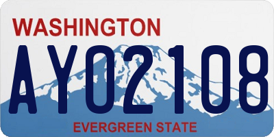 WA license plate AYO2108