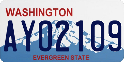 WA license plate AYO2109