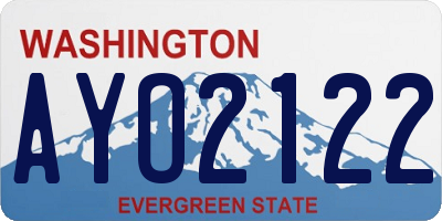WA license plate AYO2122