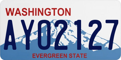 WA license plate AYO2127