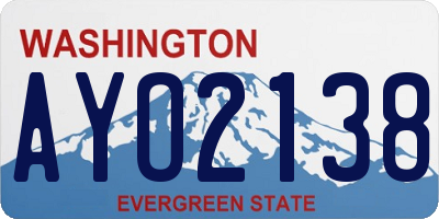 WA license plate AYO2138