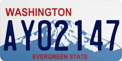 WA license plate AYO2147