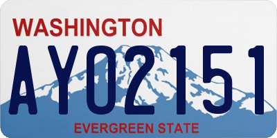 WA license plate AYO2151