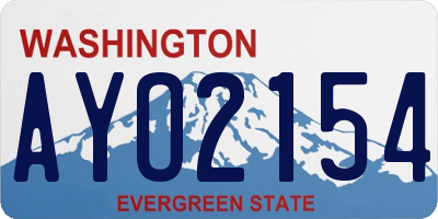 WA license plate AYO2154