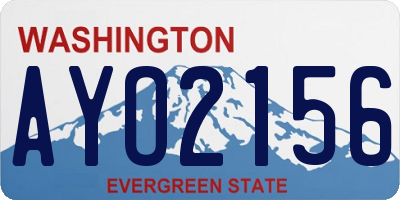 WA license plate AYO2156