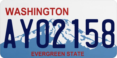 WA license plate AYO2158