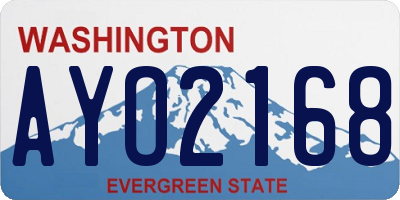 WA license plate AYO2168