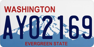 WA license plate AYO2169