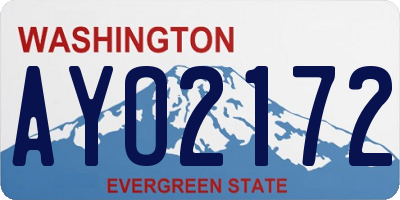 WA license plate AYO2172