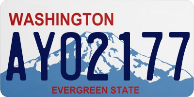 WA license plate AYO2177
