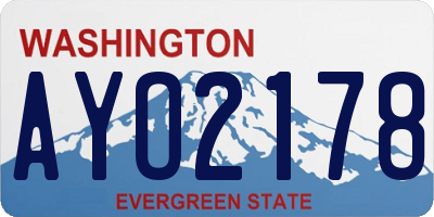 WA license plate AYO2178
