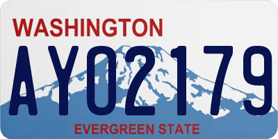 WA license plate AYO2179