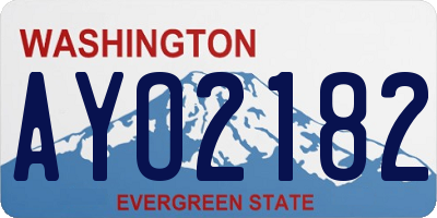 WA license plate AYO2182