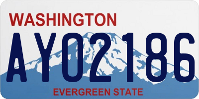 WA license plate AYO2186