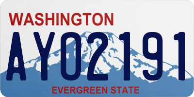 WA license plate AYO2191