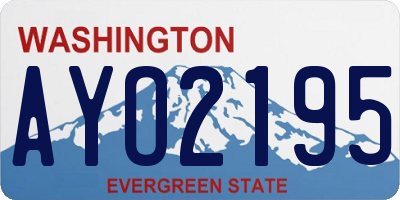 WA license plate AYO2195