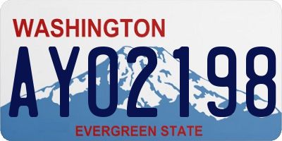 WA license plate AYO2198