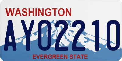 WA license plate AYO2210