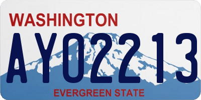 WA license plate AYO2213