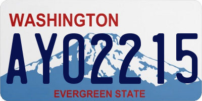 WA license plate AYO2215