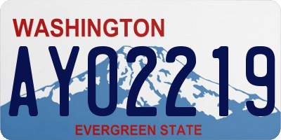 WA license plate AYO2219