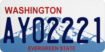 WA license plate AYO2221