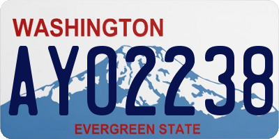 WA license plate AYO2238