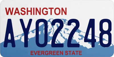 WA license plate AYO2248