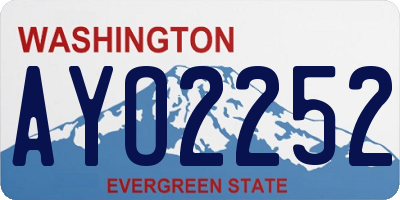 WA license plate AYO2252
