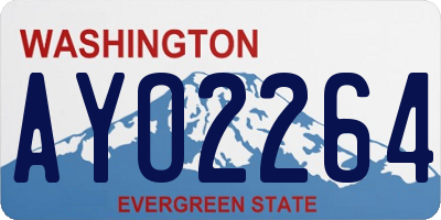 WA license plate AYO2264