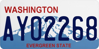 WA license plate AYO2268