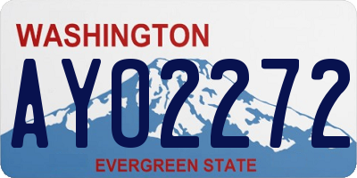 WA license plate AYO2272