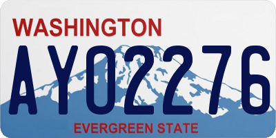 WA license plate AYO2276
