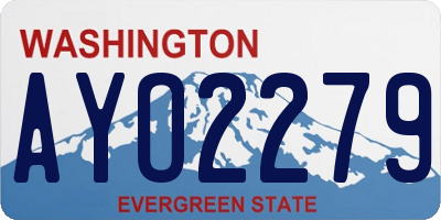 WA license plate AYO2279