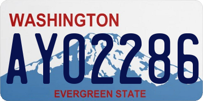 WA license plate AYO2286