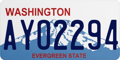 WA license plate AYO2294