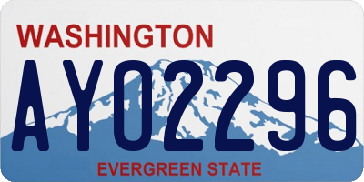WA license plate AYO2296