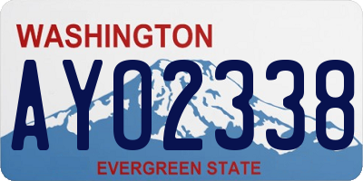 WA license plate AYO2338