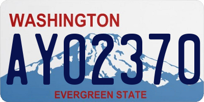 WA license plate AYO2370