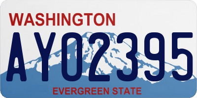 WA license plate AYO2395