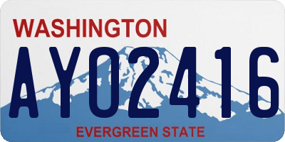 WA license plate AYO2416