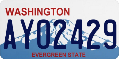 WA license plate AYO2429