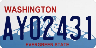 WA license plate AYO2431