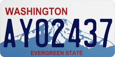 WA license plate AYO2437