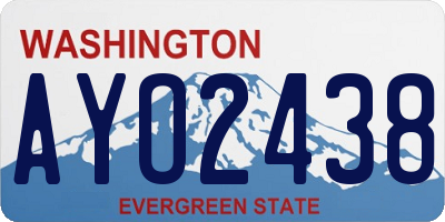 WA license plate AYO2438