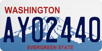 WA license plate AYO2440